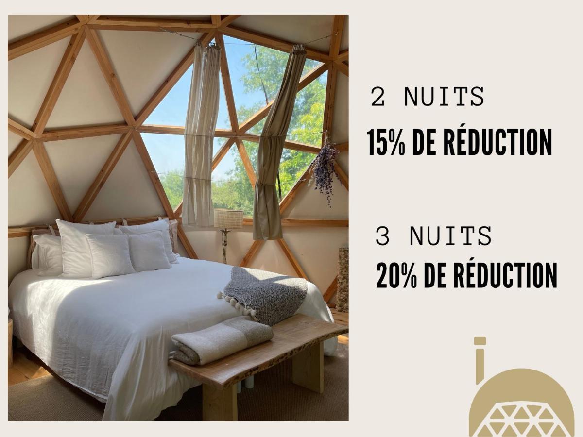 Dome Insolite Lichen Jacuzzi Et Petits-Dejeuners Inclus Gondrin Luaran gambar